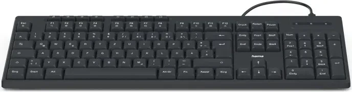 Hama CK-200 USB-Tastatur, schwarz, USB, DE