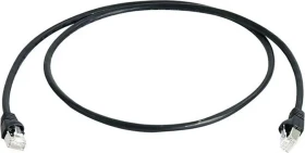 Telegärtner Patchkabel, Cat6a, S/FTP, RJ-45/RJ-45, 1m, schwarz