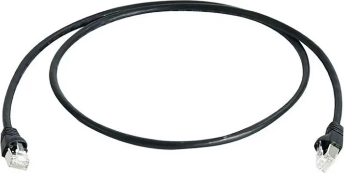 Telegärtner Patchkabel, Cat6a, S/FTP, RJ-45/RJ-45, 1m, schwarz