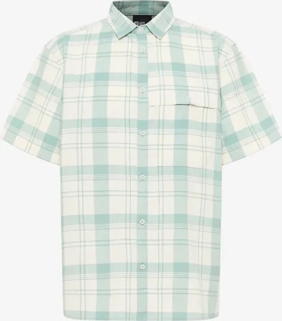 Jack Wolfskin Great Plains Hemd kurzarm check/soft jade (Herren)
