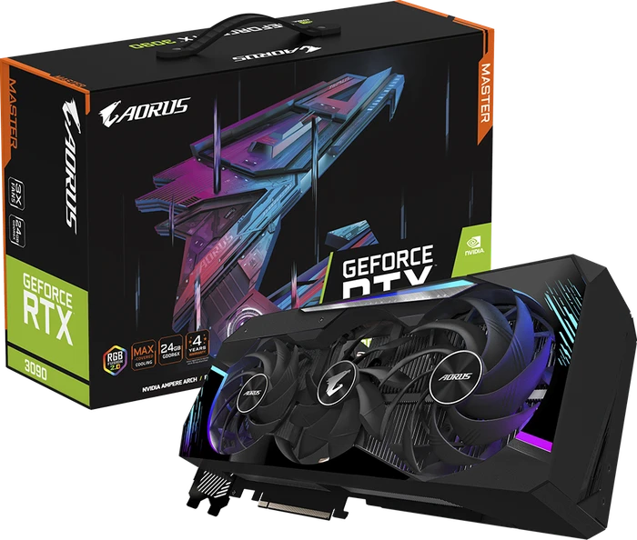 GIGABYTE AORUS GeForce RTX 3090 Master 24G (Rev. 1.0), 24GB GDDR6X, 3x HDMI, 3x DP