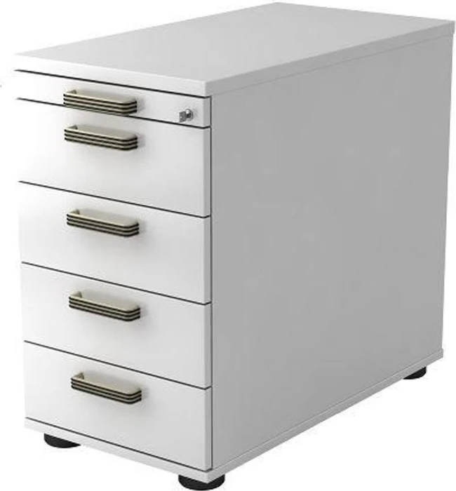 Streifengriff, weiß/weiß, Rollcontainer