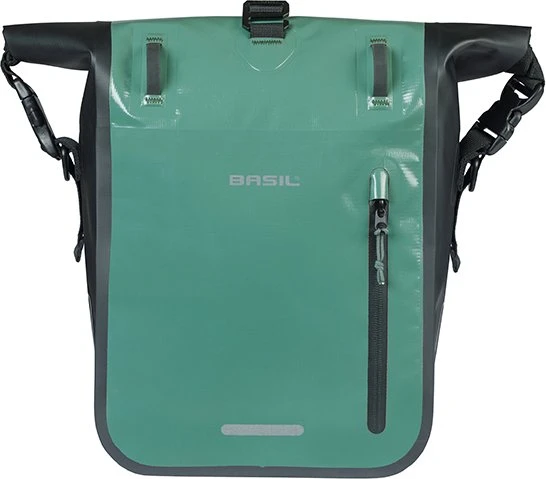 Basil Rivo M Tarpaulin MIK Hooks Gepäcktasche silvergreen/black