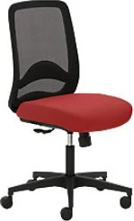Mayer Sitzmöbel myTriton 2218 Stoff 30611 Bürostuhl mit Netzrücken, rot/schwarz