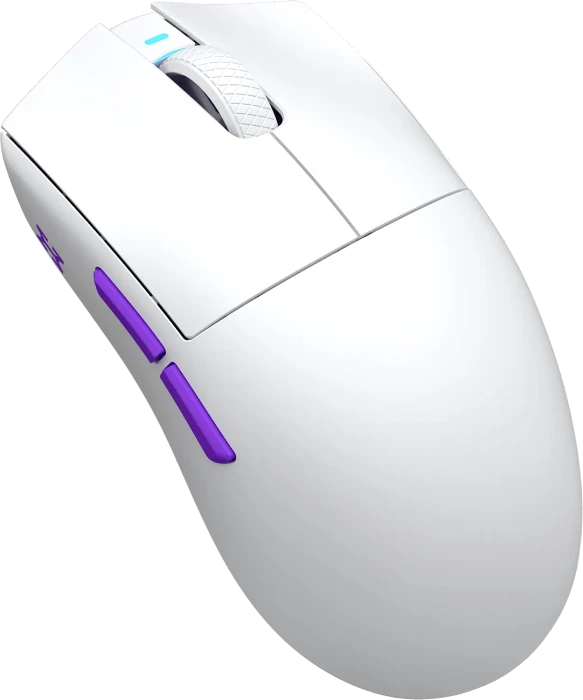 Hellyberry HM47 Wireless Gaming Mouse mit Ladestation, weiß, USB/Bluetooth