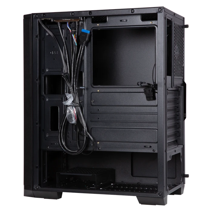 BitFenix Nova Mesh SE TG, schwarz, inkl. 2x Lüfter, Glasfenster