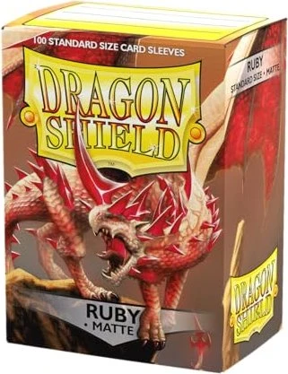 Dragon Shield Matte Sleeves Standard ruby, 100 Stück