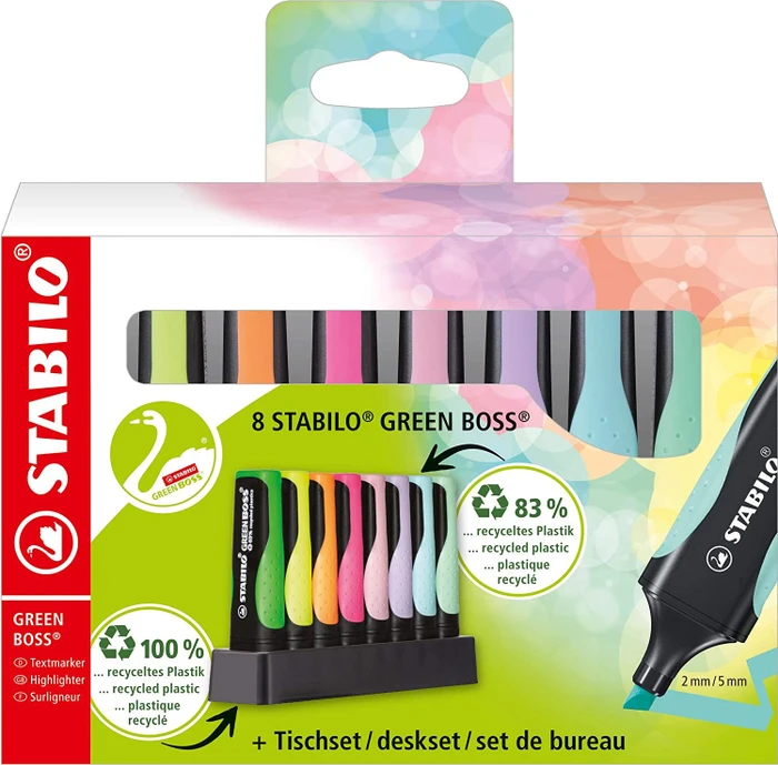 STABILO Green Boss sortiert, 8er-Set