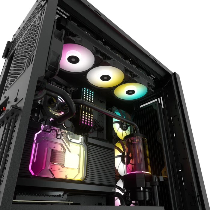 Corsair iCue 7000X RGB, schwarz, Glasfenster