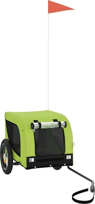 vidaXL Hunde 124x53cm Fahrradanhänger grün