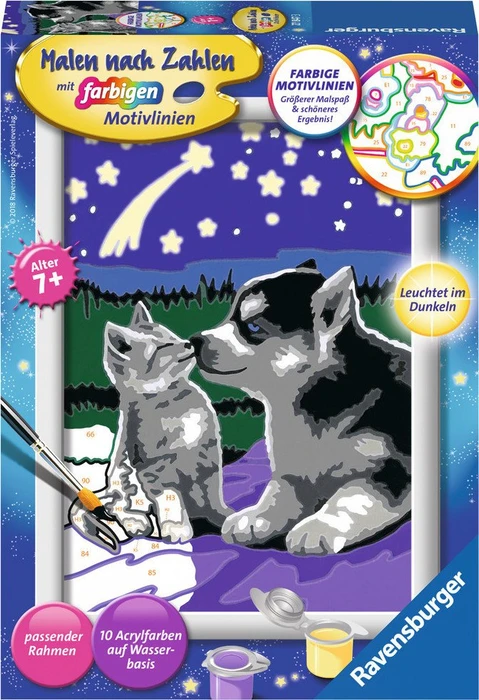 Ravensburger Malen nach Zahlen Hund und Katze