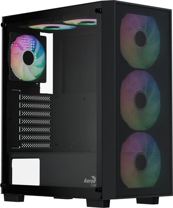 AeroCool B509A Flow Black, Glasfenster, 650W ATX