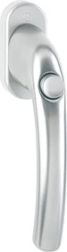 Hoppe Tokyo 0710SV/U26 Aluminium Fenstergriff mit Druckknopf, selbstsperrend, 35mm Stiftlänge, silber