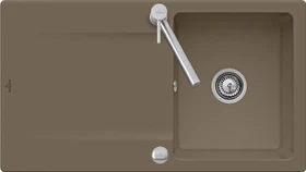 Villeroy & Boch Siluet 50 Einbau Becken reversibel mit Ablauffernbedienung timber