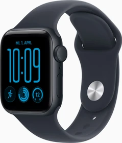 Apple Watch SE 3 (GPS) 40mm mitternacht mit Sportarmband M/L navyblau