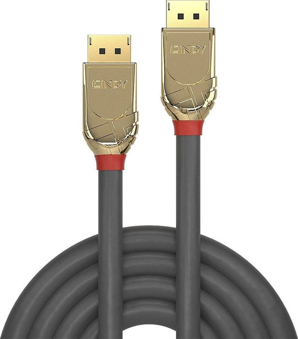 Lindy Gold Line DisplayPort 1.2 Kabel schwarz/gold, 20m