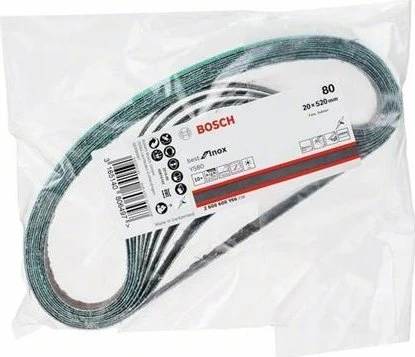 Bosch Professional Y580 Best for Inox Schleifband K80, 20x520mm, 10 Stück