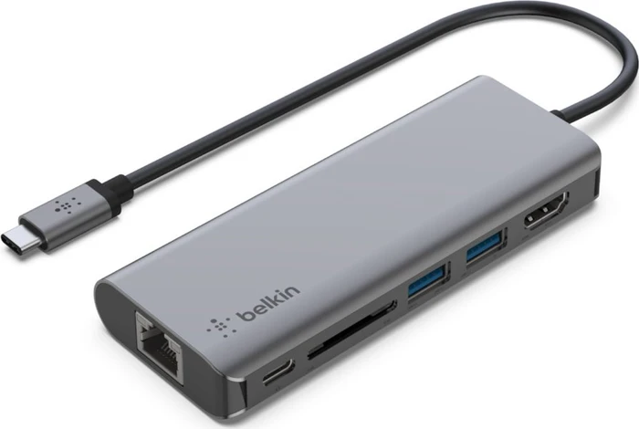 Belkin USB-C Multimedia Hub, USB-Hub, RJ-45, USB-C 3.0 [Stecker]