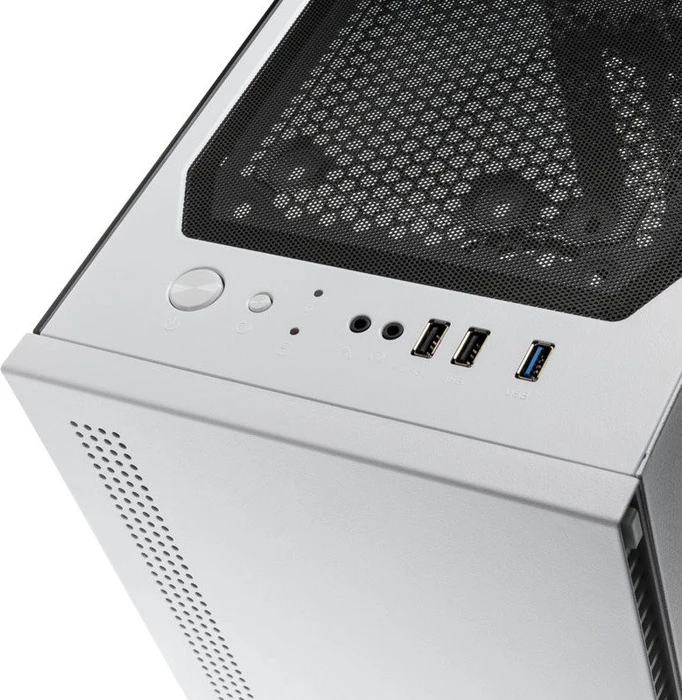Zalman S5, weiß, Glasfenster