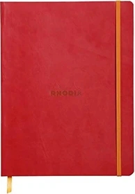 Rhodia Rhodiarama Notizbuch, 190x250mm, liniert, Softcover, poppy rot, 80 Blatt