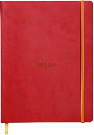 Rhodia Rhodiarama Notizbuch, 190x250mm, liniert, Softcover, poppy rot, 80 Blatt