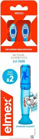 Elmex Kinder Zahnbürste 2-6 Jahre, 2 Stück