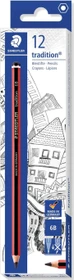 Staedtler Tradition 110 Bleistift 6B graphit, schwarz/rot, 12er-Pack