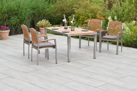 Merxx Keros Gartenmöbel-Set natur/silber, 5-tlg.