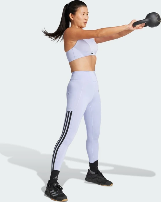 adidas Optime 3-Streifen Hose lang violet tone (Damen)