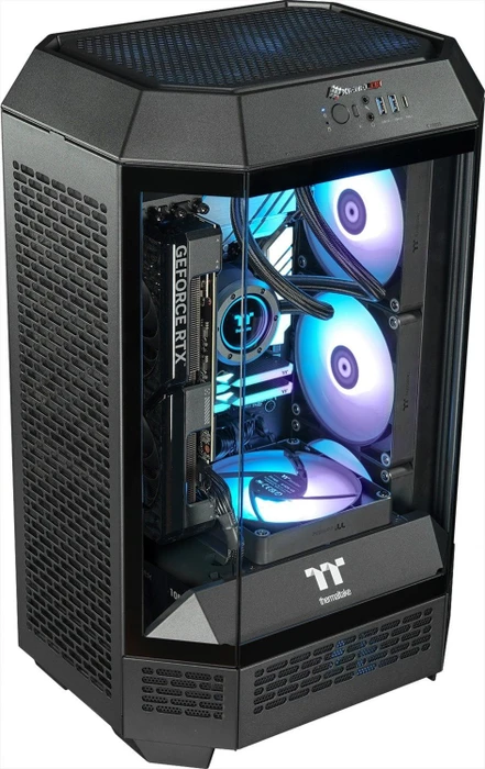 Thermaltake Toughline Liquid T300i, schwarz, Core i5-14600KF, 32GB RAM, 2TB SSD, GeForce RTX 4070 SUPER