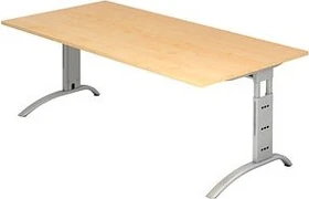 Hammerbacher Ergonomic Plus F-Serie FS2E/3 Schreibtisch 200x100cm Ahorn/silber