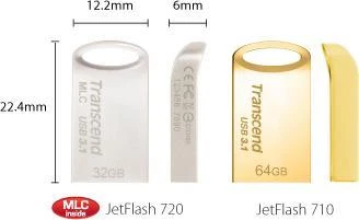 Transcend JetFlash 710 64GB gold, USB-A, USB 3.2 Gen 1×1