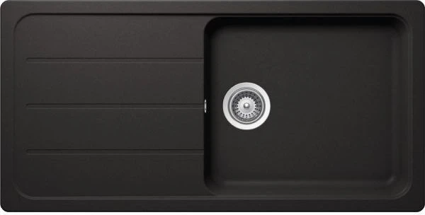 Schock Formhaus D-100L Unterbau Becken reversibel nero