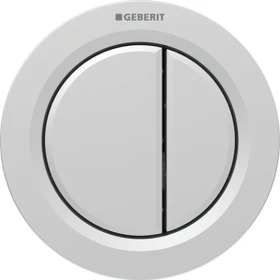 Geberit Typ 01 Fernbetätigung pneumatisch, für 2-Mengen-Spülung, Möbeldrücker, chrom matt/easy-to-clean-beschichtet