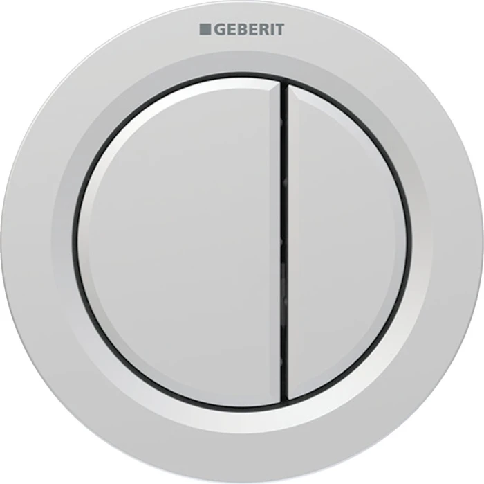 Geberit Typ 01 Fernbetätigung pneumatisch, für 2-Mengen-Spülung, Möbeldrücker, chrom matt/easy-to-clean-beschichtet