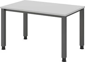 Hammerbacher Ergonomic Plus Q-Serie VQS12/5 Schreibtisch 120x80cm grau/silber