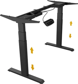 RaidSonic Icy Box IB-EW206B-T elektrisch höhenverstellbares Sitz-Steh-Schreibtischgestell schwarz