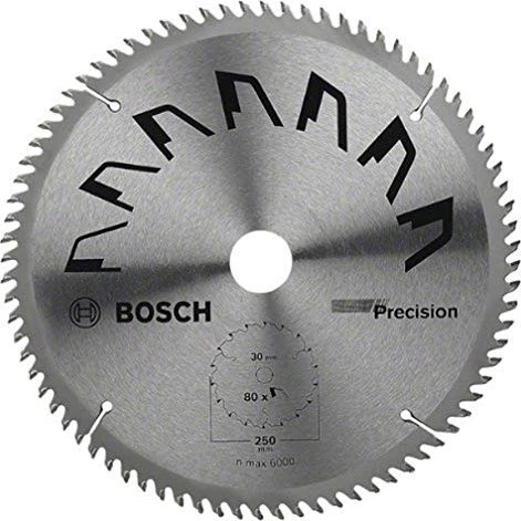 Bosch DIY Precision Kreissägeblatt 80Z, 250x3.2x30mm, 1 Stück