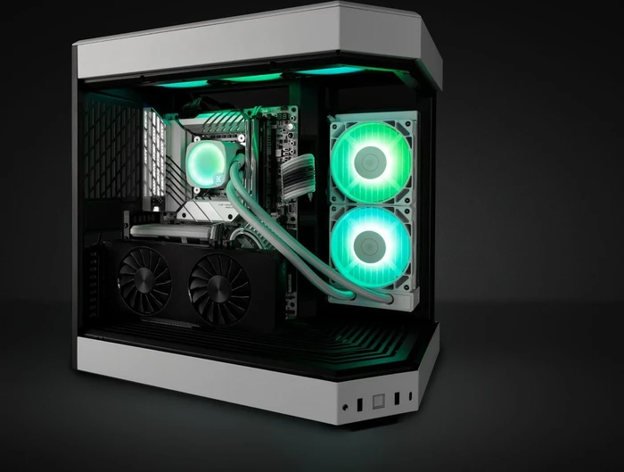 EK Water Blocks EK-Nucleus AIO CR240 Lux D-RGB White, weiß