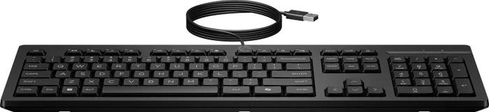 HP 125 G2 kabelgebundene Tastatur, schwarz, mit Copilot-Taste, USB, RO