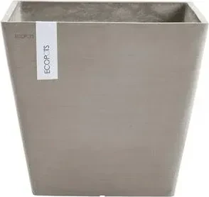 Ecopots Kunststoff-Topf Rotterdam 40x40cm taupe