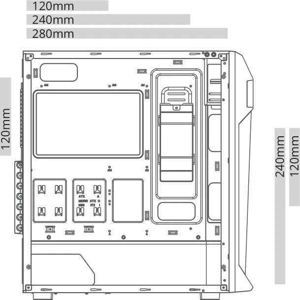 Zalman Z1 Plus, schwarz, Glasfenster
