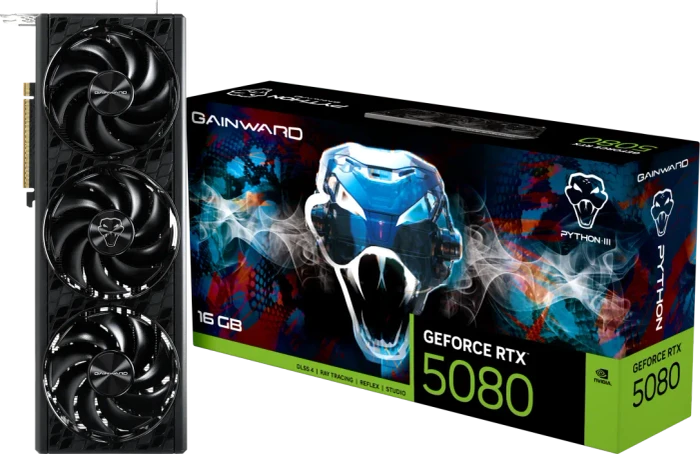 Gainward GeForce RTX 5080 Python III, 16GB GDDR7, HDMI, 3x DP