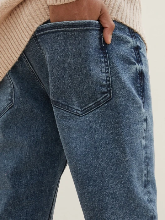 Tom Tailor Marvin Straight Jeans Jeans dark stone blue black denim (Herren)