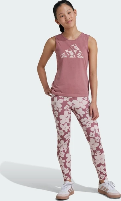adidas Train Essentials Seasonal Printed High Waisted Hose 7/8 pink/sandy pink (Junior)