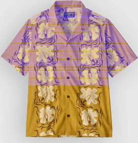 Patagonia Tidal Threads Camp Hemd kurzarm future flowers: honey gold (Herren)