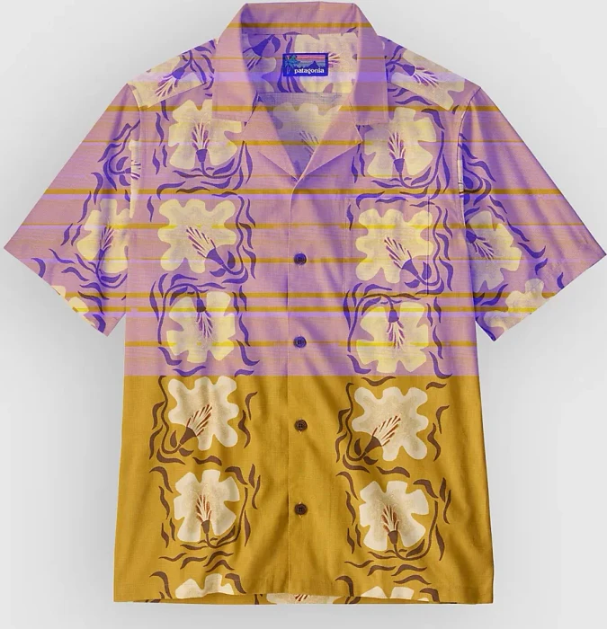 Patagonia Tidal Threads Camp Hemd kurzarm future flowers: honey gold (Herren)