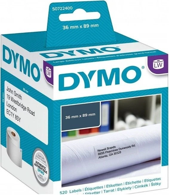 Dymo Etiketten LabelWriter 99012, 89x36mm, weiß, 2er-Pack (520 Etiketten) (S0722400)