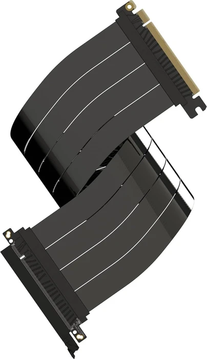 LinkUP AVA5 Riser Kabel, gerade, PCIe 5.0, 500mm, schwarz