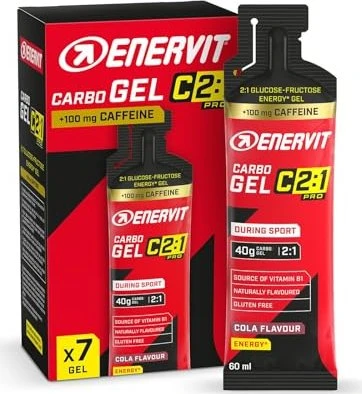 Enervit C2:1 Pro Carbo Gel Cola Caffeine 420ml (7x 60ml)